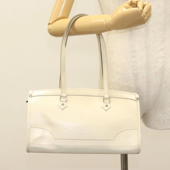 LOUIS VUITTON Epi Madeleine PM Hand Bag White Yvoire - Picture 1 of 16